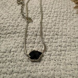 Kendra Scott black stone and  Silver Necklace with
